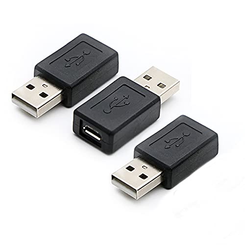 rgzhihuifz 3 Pack USB 2.0 A Male to USB Micro Female Adapter Converter