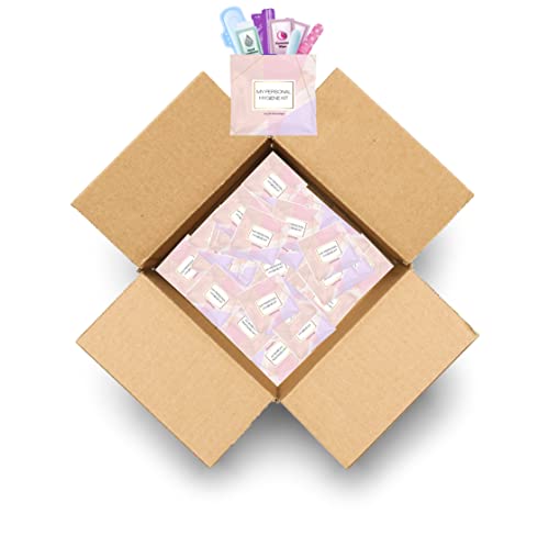Light Rose Style Menstrual Kit All-in-One 60 Pack | Convenience on The Go | Period Kit Pack for Travelling, Tweens & Teenagers or just When You&rsquo;re Out | Individually Wrapped Feminine Hygiene Product