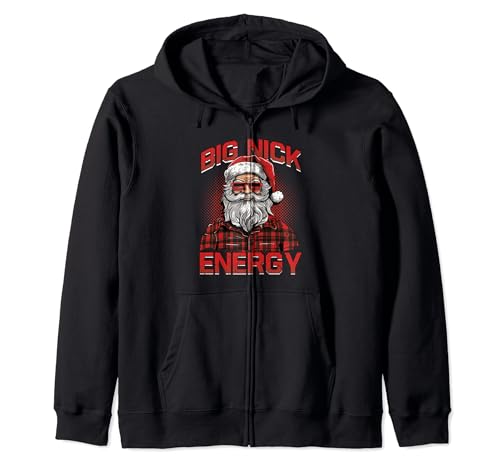 Divertida Navidad Santa Claus Big Nick Energy Naughty 2023 Sudadera con Capucha