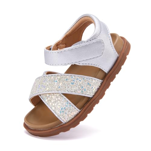 Image of BMCiTYBM Toddler Boys Girls Sandals Open Toe Arch Support Slides Adjustable Straps Cork Footbed Slippers for Indoor Outdoor