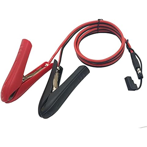 14AWG SAE to Alligator Clip Cable, Halokny 3.3FT/1M 12V SAE Plug to Alligator Clamp Quick Release Quick Disconnect Adapter Extension Cable for Car Solar Power Charging Cover