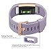UMAXGET Compatible with Fitbit Charge 2 Bands, Soft Silicone Sport Adjustable Wristband Special Edition with Rose Gold Buckle for Men Women, Lavender, Small