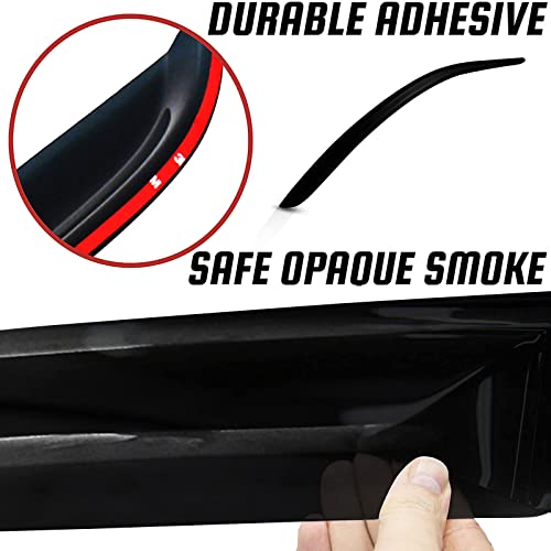 Jsp Side Window Deflectors Vent Visor Shades Rain Guards For Car Windows Fits Toyota Sienna 2021-2023, Adhesive Tape Mount Wind Sun/Rain Weather Shield, Chrome Trim, Dark Smoke Acrylic, Set Of 4 #TOP3