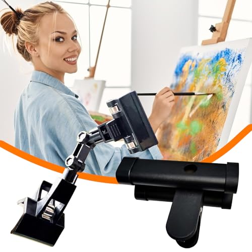 Porte-pinceau pour chevalet ajustable et support papier d'artiste