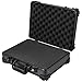 HMF 15502-02 Transportkoffer mit Rasterschaumstoff, Universalkoffer | 39 x 29 x 12 cm | Schwarz