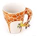 I-MART Hand-Painted Ceramic Cups, Giraffe Style