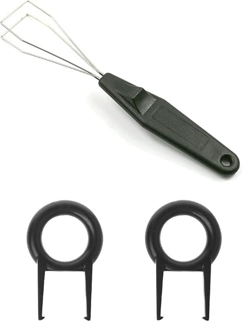 Keycap Puller Kit Stainless Steel Keycap Removal Tool Plastic Mechanical Keyboard Keycap Removal Tools Easy to Used to Disassemble and Fix Most Mechanical Keyboards (3 Pieces, Black)