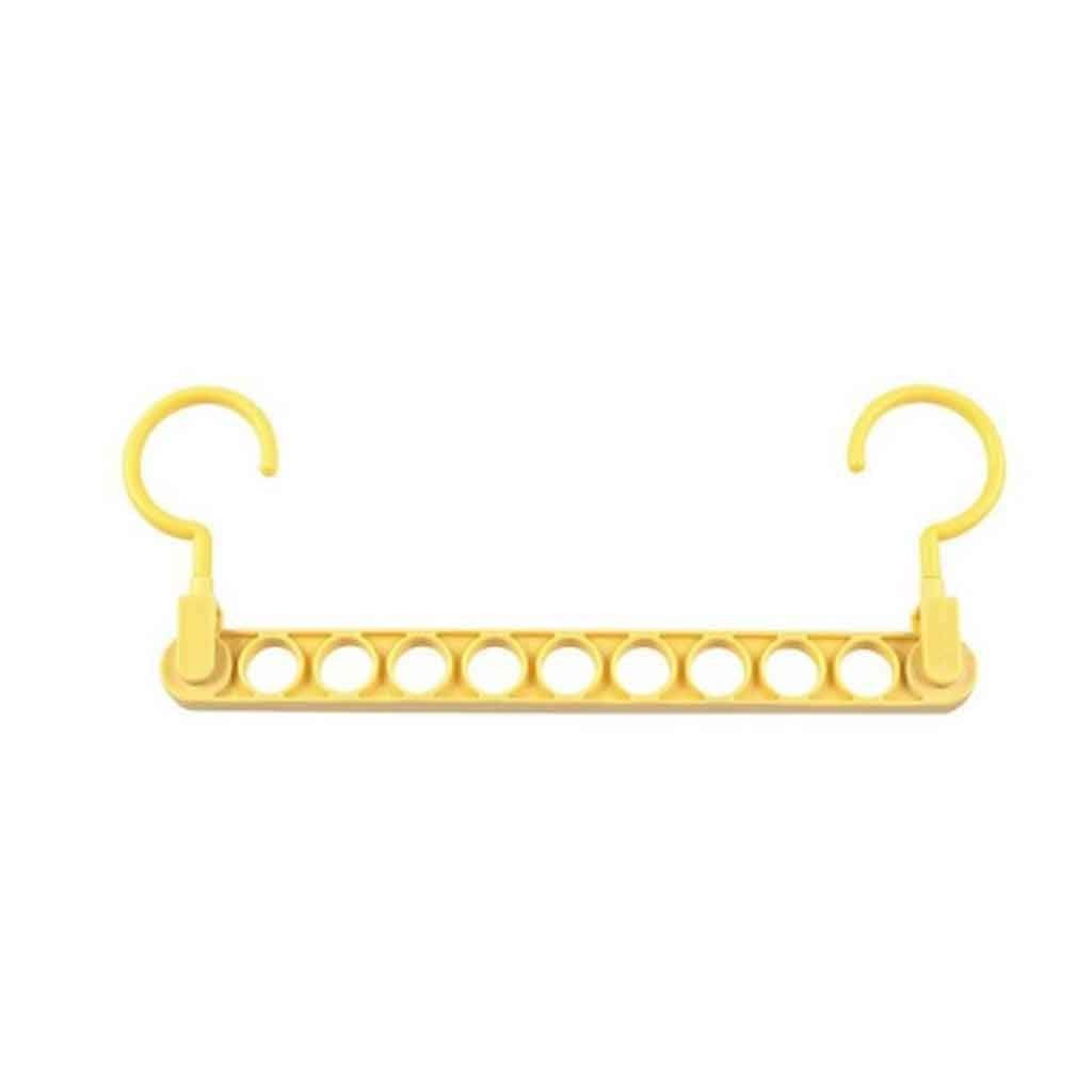 MOBYGKFY Nine-hole Magic Hanger Multi-purpose Hanger Home Magic Storage Artifact Anti-skid Drying Rack Space Saving(black-Blue Exorcist1)