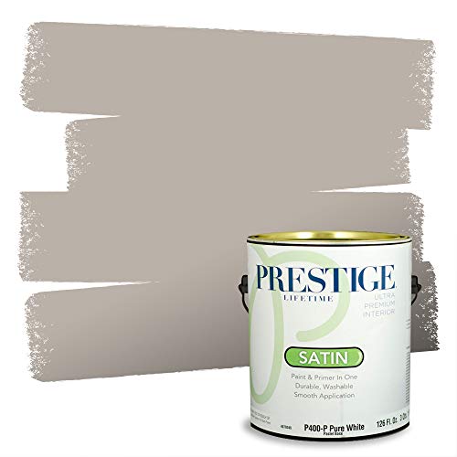 PRESTIGE Paints Interior Paint and Primer In One, 1-Gallon, Satin, Comparable Match of Sherwin Williams* Requisite Gray*