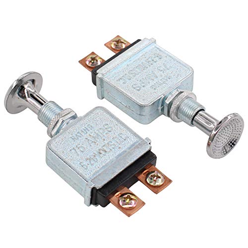 Xtremeamazing Heavy Duty Push Pull Switch On Off 75 Amp 2 Position 2 Connection Terminals For Control Headlights Turn Signal Light Universal #TOP15