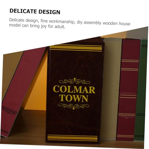 SAFIGLE 1 Conjunto Kit De Diorama Para Suporte De Livros Modelo De Exibição De Construção Estante In