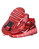 7 Colors LED Rechargeable Kids Roller Skate Shoes with Single Wheel Shoes Sport Sneaker