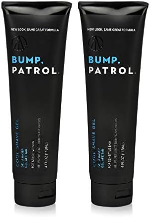 Bump Patrol Cool Shave Gel - Sensitive Clear Shaving Gel With Menthol Prevents Razor Burn, Bumps, Ingrown Hair - 4 Ounces 2 Pack