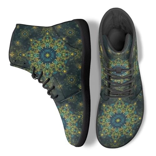 Image of Binienty Zero Drop Sole Barefoot Men's Women's PU Leather Flat Minimalist Barefoot Sneakers Athletic Shoes Waterproof