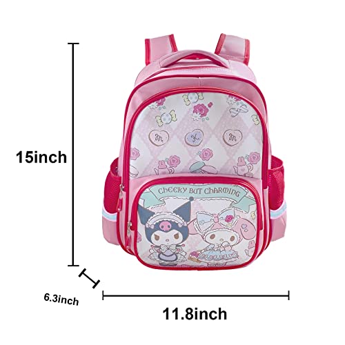 Fiohiof Teen Kids Backpacks For Girls Cartoon Cute 15 Inches Laptop Backpacks Kawaii Backpack Travel Bags Book Bag(Pink) #TOP1