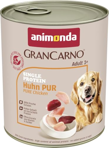 animonda GranCarno Hunde Nassfutter Single Protein Huhn pur (6 x 800g)