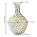 Hand Blown Colorful Round Murano-Style Art Glass Vase - 12.5