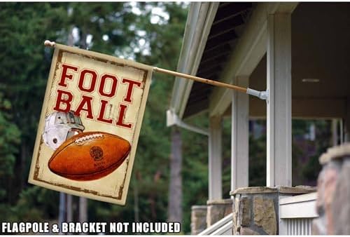 Toland Home Garden Vintage Football Decorative USA-Produced House Flag, 28" x 40"