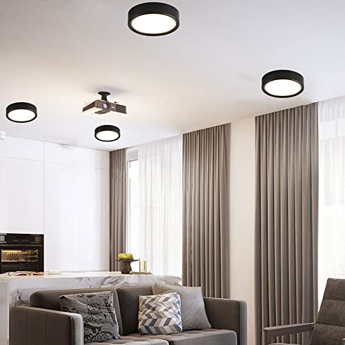 Lámpara colgante de techo redonda y luces LED de aluminio para iluminación minimalista interior 4