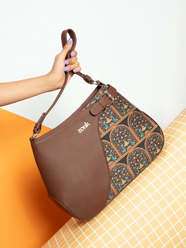 Image of ZOUK Ira Handbag | Stylish Women's Handbag | Luxury Shoulder Bag for Women | Trendy | Fancy Ladies Handbags | Small Purse for Events | Water-Resistant
