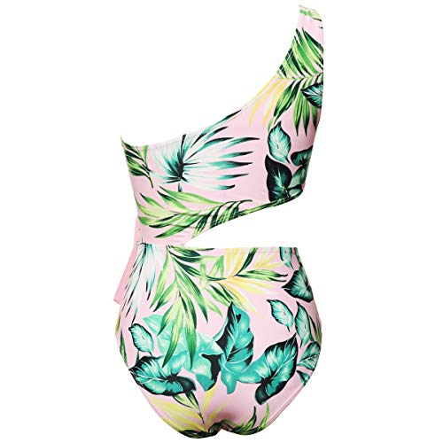 Image of JerrisApparel Family Matching Swimsuit One Piece One Shoulder Bikini Waist Swimwear
