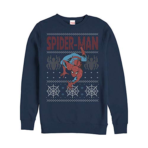 Marvel Men's Ugly Christmas Spider-Man Crawl Sweatshirt