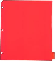 Vista 6 de JAM PAPER Separadores de pestañas de índice de plástico, 8 lengüetas, 9 3/4 x 11 1/2, multicolor, 8 separadores con pestañas/paquete