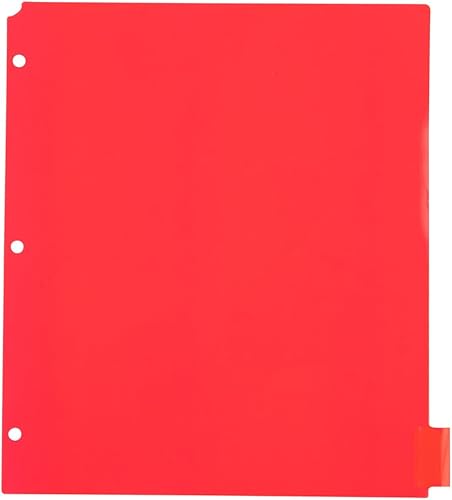 Miniatura 7 de JAM PAPER Separadores de pestañas de índice de plástico, 8 lengüetas, 9 34 x 11 12, multicolor, 8 separadores con pestañaspaquete