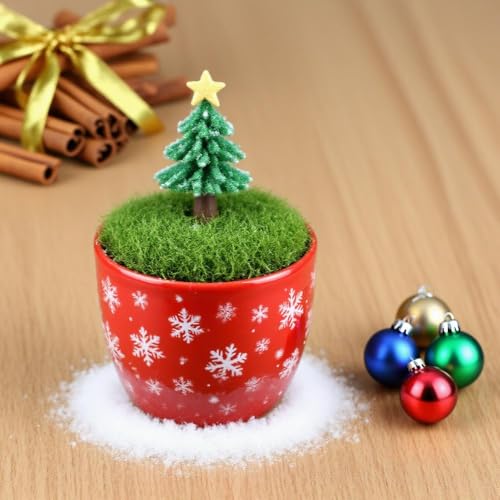 Nokwocy Espuma Artificial para Decorar, Espuma Artificial Decorativa para Bricolaje, presentación de Mesa, arreglos Florales, jardín de Hadas y decoración de Bodas (Artificial Moss Dark-200G) - imagen 5