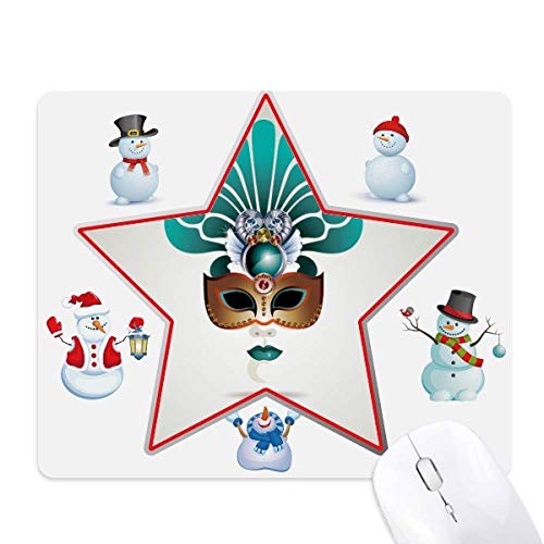 Tapis de souris Venise carnaval cyan anti glisse pour soulager poignet