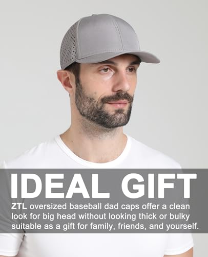 Image of Oversize XL XXL Quick Dry Baseball Cap, Large Performance Snapback Hats, Laser Cut Mesh Ball Cap for Men Big Heads 23.5 inch-26 inch