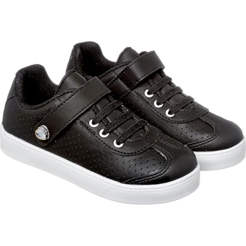 Tênis Infantil Feminino Escolar Moda Casual Oferta Tininha (Preto, BR, Criança de 4 a 8 anos, Numéri