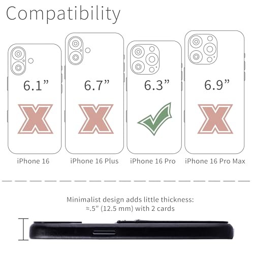 Coque iPhone 16 Pro en cuir véritable marron luxe Dockem - 2