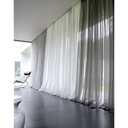 Empire Furniture USA Mary Sheer Voile Scarf Valance - 216 Inch Long White Window Panel