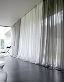 Empire Home Solid Pure White Sheer Voile Curtain Window Curtain Panel/Valance (120' Super Long Panel)