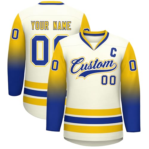 Custom Gradient Hockey Jersey for Men Youth Personalized Sports Shirt Stitched or Printed Team Name Number