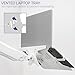 VIVO Height Adjustable Pneumatic Extended Arm Laptop Wall Mount, Full Motion Articulating Notebook Tray, Fits 10 to 15.6 inch Screen, White, MOUNT-V001GLW
