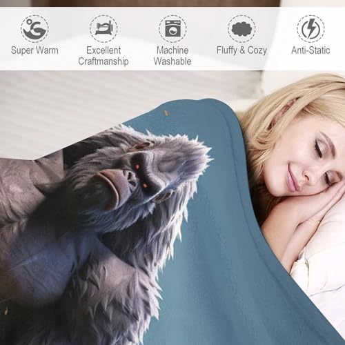 Couverture en gorille 100% flannel plaid super doux - 4