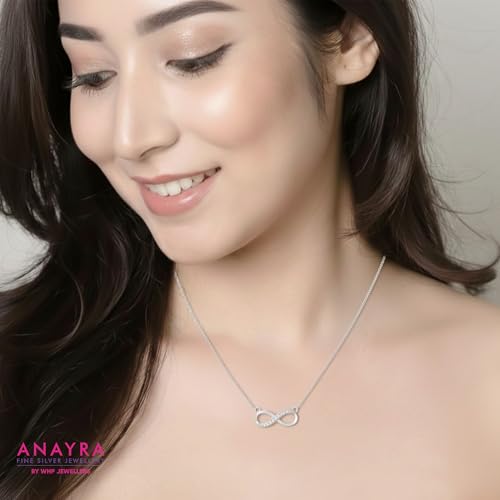 Image of 925 Sterling Silver Pendant Necklace for Women | Silver Locket with Chain | Daily Wear Jewellery | Minimalist Jewelry for Office & Casual Wear | Gift for Woman, Wife, Girlfriend, Mother, Sister | Anniversary, Birthday, Valentine's Day, Rakhi Gift