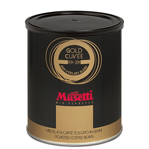 Musetti for De'Longhi (デロンギ) コーヒー豆 ゴールドキュベ MB250-GCT ムセッティ ホールビーン 250g アラビカ種80% ロブスタ種20% アニバーサリーブレンド エスプレッソ カプチーノ イタリア製