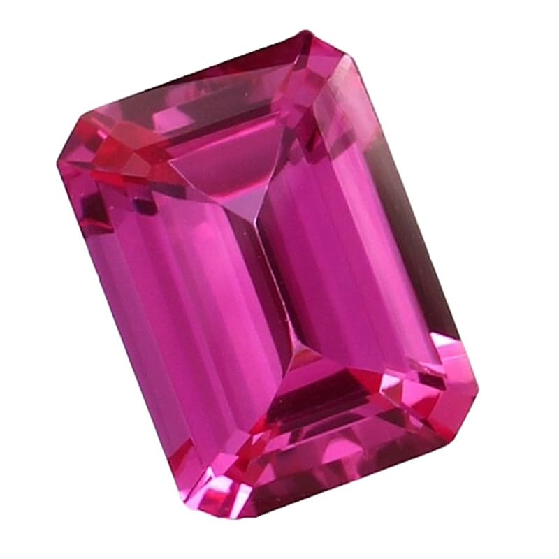 Saphir rose naturel rectangulaire radiante 10x14 mm pour création de bijoux uniques GH_NAT_01006