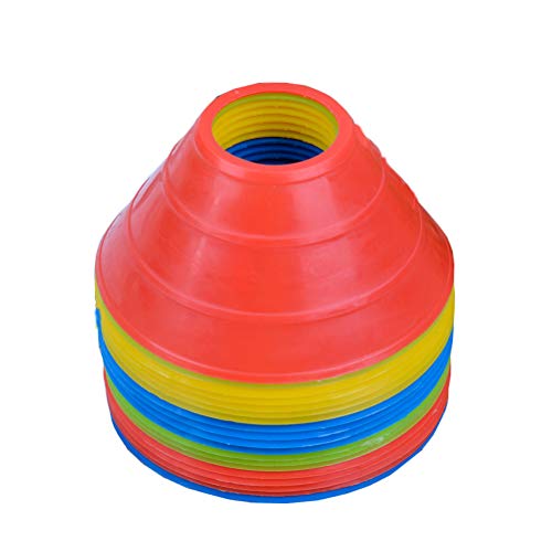 Panghuhu88 25 Pcs Soccer Football Cones Discs for Agility and Speed Training,Cones for Soccer Drills(Color Random)