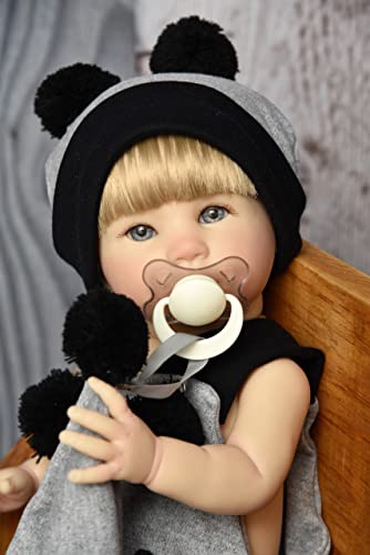 Bebê Reborn MeninoTheo Loiro Coala Brinquedos Fada Madrinha Articulado 100% Silicone + Pode dar Banh