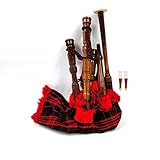 Mini bagpipe Rosewood Mac-donald cover & cord Starter playable for beginner kids junior set comes with free 2 reeds and instruction