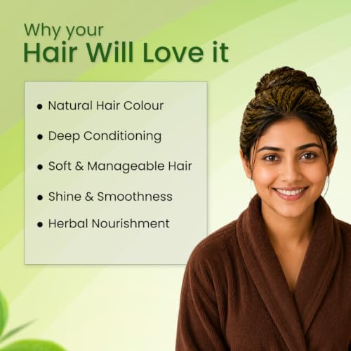 Image of Mehandi /Henna Powder For Deep Conditioning, Root Touch Up, Control Hair Fall & Repairs Damaged Hair With Amla, Shikakai & Brahmi Powder - 500g