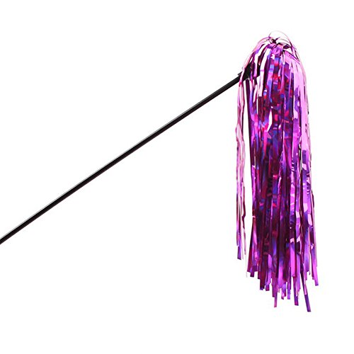 Topbeu Cat Toy Wand with Colorful Ribbon Pet Teaser Toy for Cats and Kitten