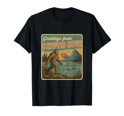 Loch ness monster bigfoot sasquatch sighting t-shirt