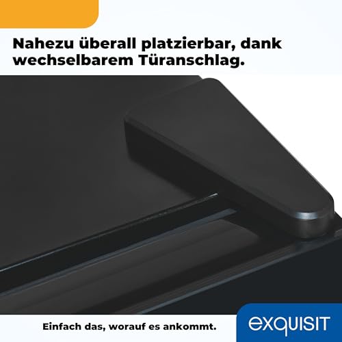 Exquisit Weinkühlschrank 2 Zonen, Platz für 45 Flaschen, 119 Liter, Umluftventilator, 5 Holzablagen, Digitale Temperaturanzeige, WS2-45-GTE-160G schwarz