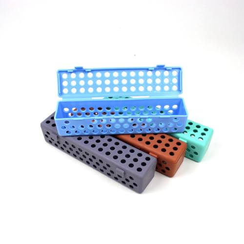 Dental Instrument Sterilizat Case Plastic Autoclavale Cassette Case Medical Surgical Instrument Disinfection Container Tray (Green)