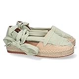 Sandalia Plana de Yute con Cordones